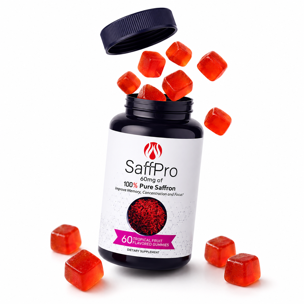 SaffPro Saffron Gummies Bottle